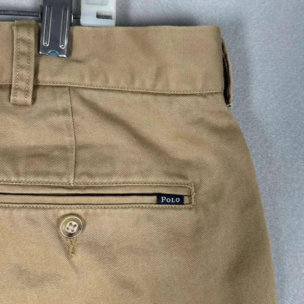 Polo Ralph Lauren Pants Mens 40X30 Tan Khaki Classic Fit Chino Straight Leg Logo